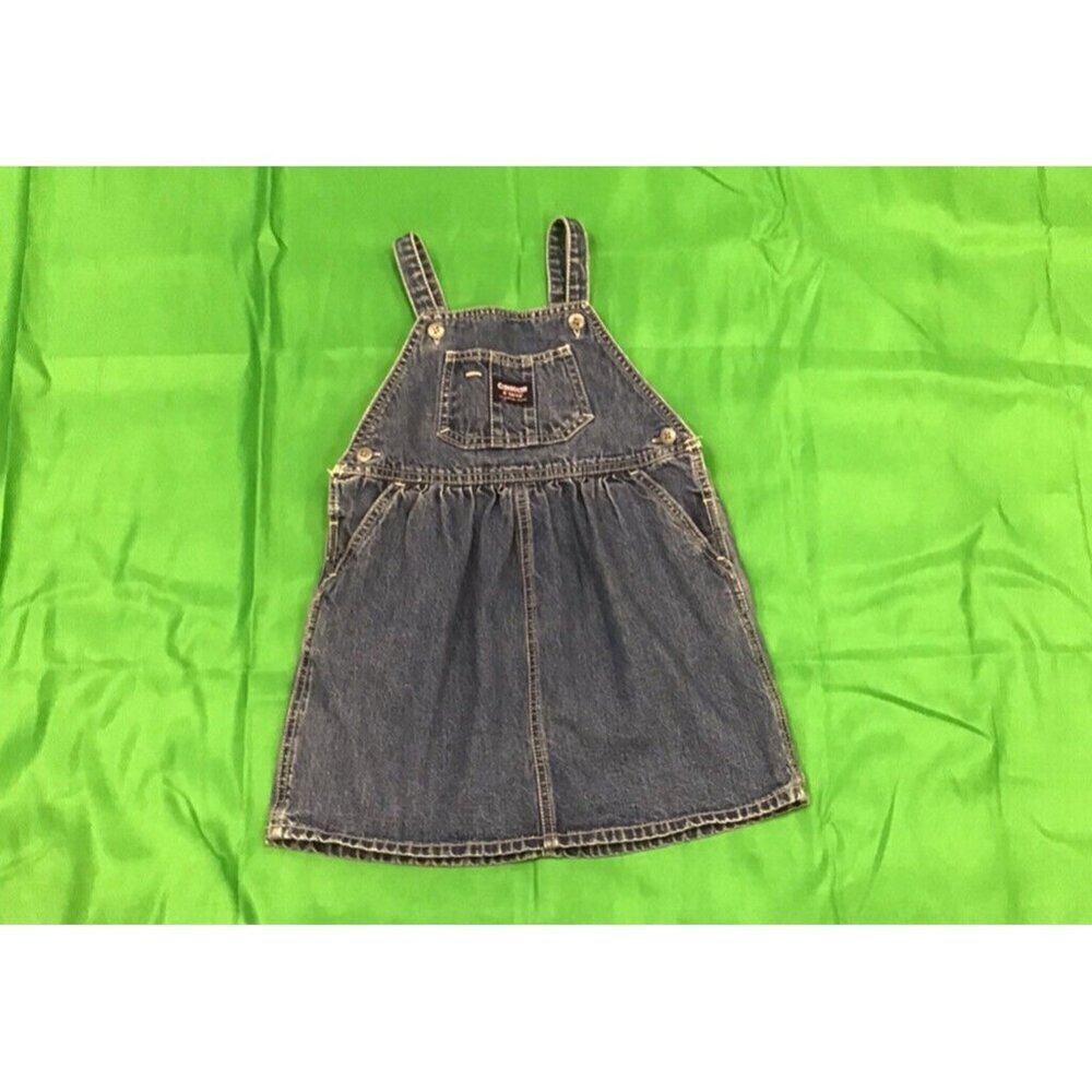 Vintage 1990's OSH KOSH Denim Overall Jean Dress Size 4T